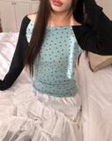 Kwon Off-Shoulder Peach Fuzz Star T-Shirt