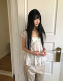 Lanelle Flower Sleeveless Blouse