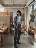 Elin semi wide slit slacks