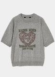 DOODLE HEART HALF KNIT