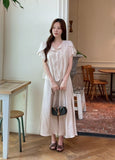 Collie Tulip-Sleeve Pintuck String Blouse