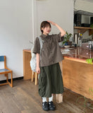 [Unisex] Aoli Banding Nylon Banding Cargo Bermuda Pants
