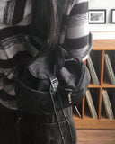 Blon Stripe Color Matching Slim Fit Hood Knit