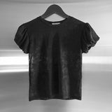 Hazel See-Through Lace Volume Puff Tee