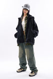 Hibbing hooded over denim jumper