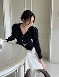 Sophia Flare Pearl Knit Cardigan