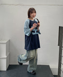 [unisex] Zenly Curve Denim Balloon Pants