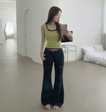 Trendy Mint Core Layered Recommendation Color Slim Fit Sleeveless