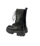 6cm Lucky Platform Sole Lace-Up Boots