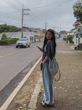 Poin Track Reverse Balloon Denim Pants