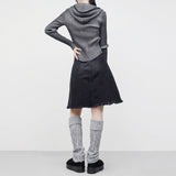 Healy midi jean skirt