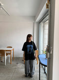 Combi Washing Wide Denim Pants