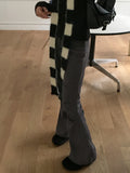 Carlin pin tuck pleated shirring banding long bootcut pants