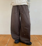 Elini Carpenter Cotton Back Banding Wide Pants