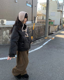 [Plan/Two Way] Poa Winter Brushed Corduroy Side Pin Tuck Training Pants