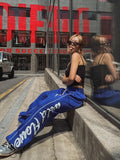 Follow lettering stitch training pants