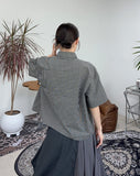 Luper crop check shirt