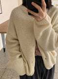 Icon Hairy Wool Round Cardigan