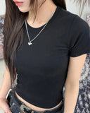 Ella Ribbed Basic Short Sleeves