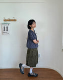 [unisex] Pobelly Banding Cargo Bermuda Pants