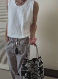 Rough damage layered sleeveless