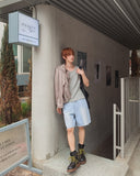 Breeze Cutoff Denim Bermuda Pants