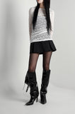 Hidden Cotton Pleats Skirt