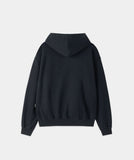 DOODLE HEART APPLIQUE HOOD ZIP UP