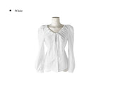 Kersey Ribbon Puff Pintuck Blouse