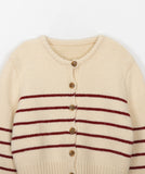 Ketil stripe round knit cardigan