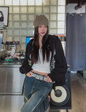 Cross Vintage Printing Two-Way Hood Zip-Up