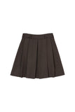 Ruten pleated wool mid-length skirt