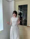 Tintree ribbed button sleeveless
