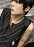 Urban henley neck sleeveless