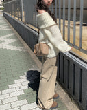 Oru Peach Cotton Banding Wide Pants