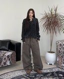 Root Pigment Work Balloon Pants