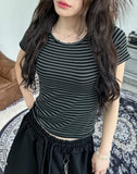 Rain Stripe Tension Short Sleeve