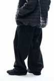 Sheer button volume fit sweatpants