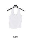 By ribbed halter sleeveless
