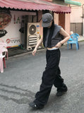 Low Wide Cargo Pants