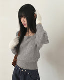 Momi Bolero Square Neck Long Sleeve Knit