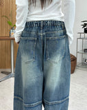 Bedden washed dart denim pants