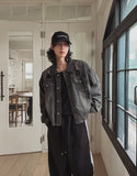 Kuden damage crop denim jacket