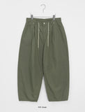 Gothel Jacquard Pintuck Balloon Wide Pants