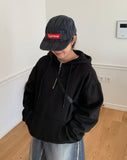 Nimb half-zip brushed hoodie