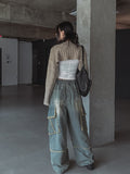 Two-Way Dekki Diagonal Pocket Denim Pants