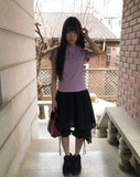 Royce Chiffon Layered Banding Midi Skirt