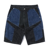 Mixed Half Denim Pants