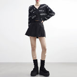 Laminet pocket pleated skirt