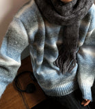 Arc Mohair Stripe Knit